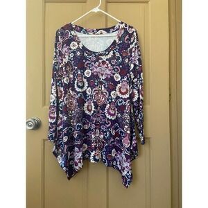 Jessica London Floral Shirt Women's Size 14/16 NWT